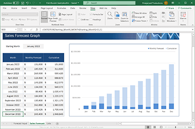 Screenshot of a .xltm file in Microsoft Excel 365