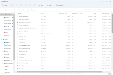 Screenshot of a .zip file in Microsoft Windows 11 File Explorer
