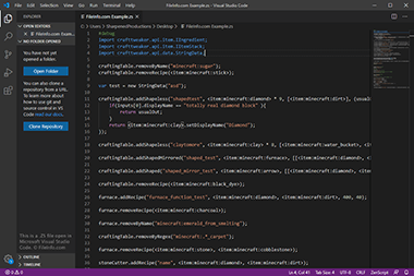 Screenshot of a .zs file in Microsoft Visual Studio Code