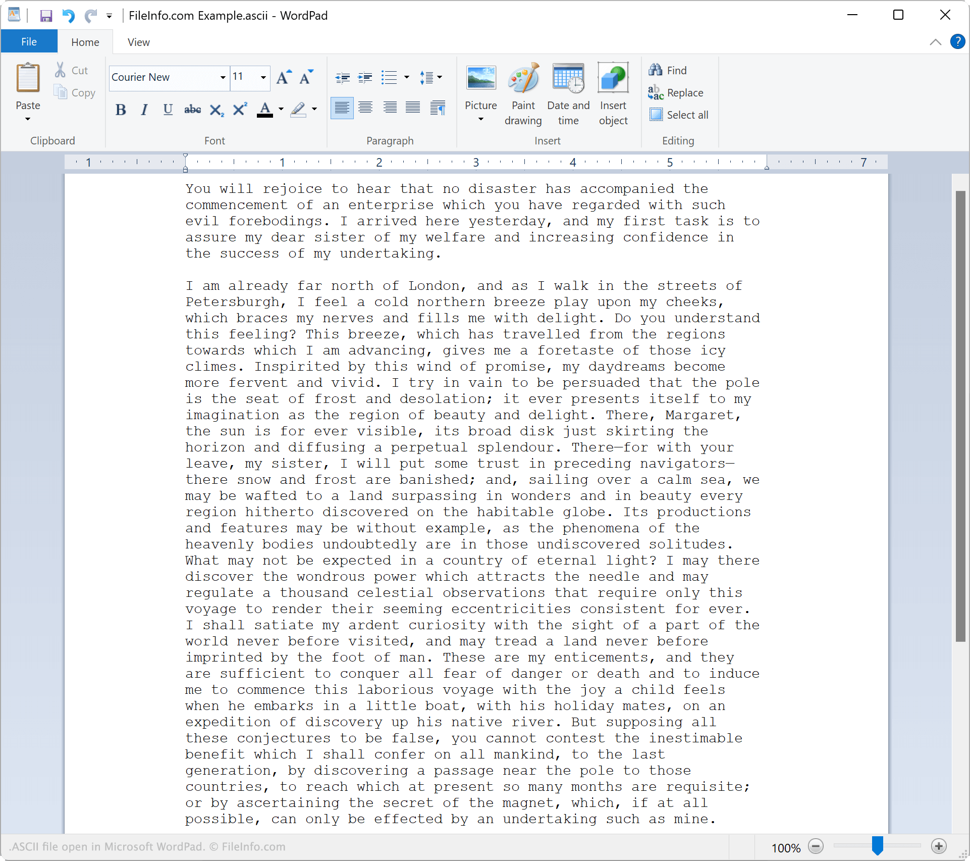 how do i save a text file as ascii format