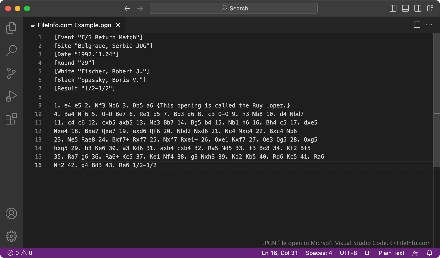 Portable Game Notation (PGN) in Chess