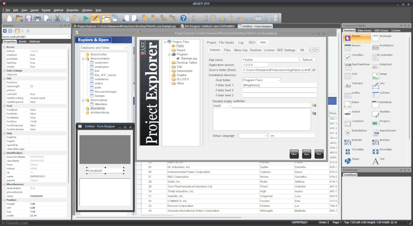 dBASE 2019 - Supported File Formats