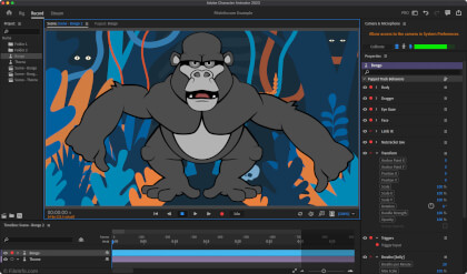 Screenshot of Adobe Character Animator 2023