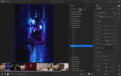 Screenshot of Adobe Lightroom 5