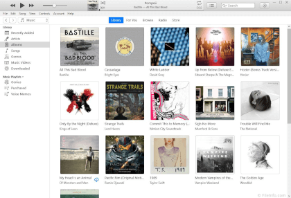 Screenshot of Apple iTunes 12