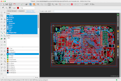 Screenshot of Autodesk EAGLE 9