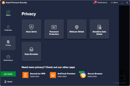 Screenshot of Avast Premium Security