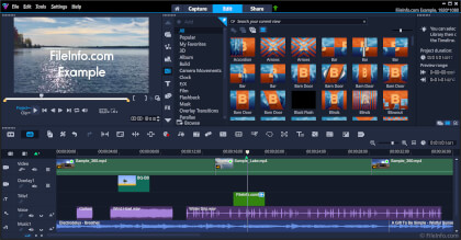 Screenshot of Corel VideoStudio 2022