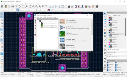 Screenshot of KiCad 9
