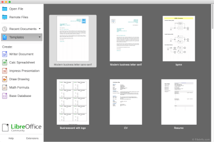 Screenshot of LibreOffice 7.1