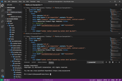 Screenshot of Microsoft Visual Studio Code 1.55