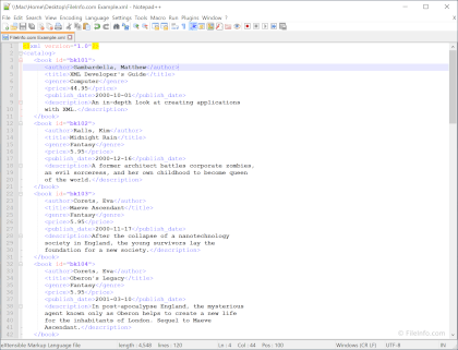 Screenshot of Notepad++ 7.9