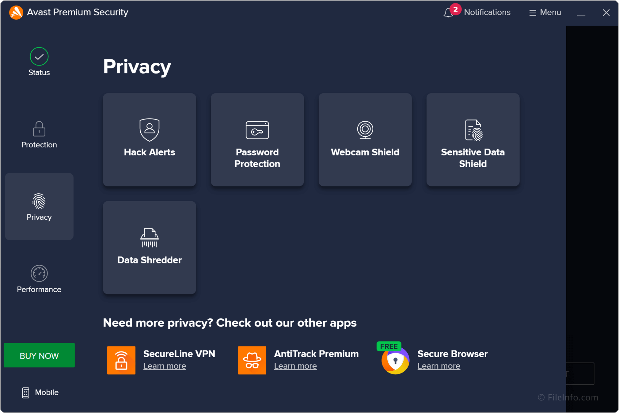 Avast Premium Security 2022 Supported File Formats