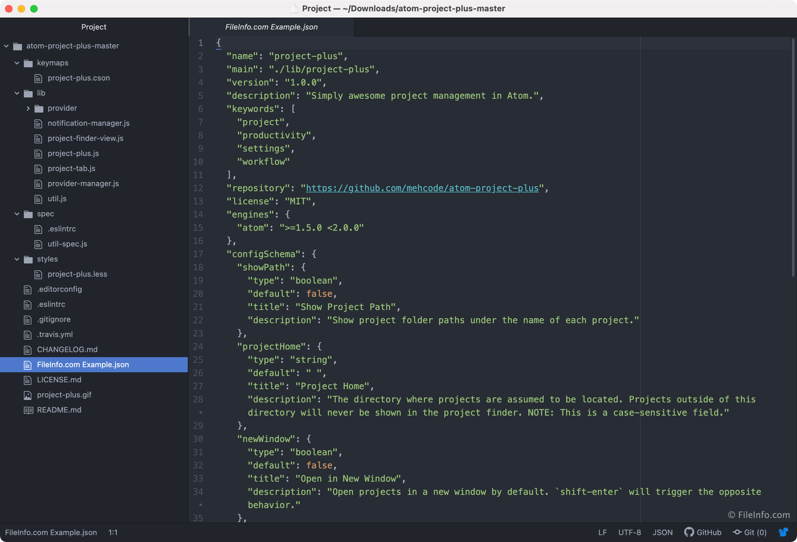 GitHub Atom 1.56 - Supported File Formats